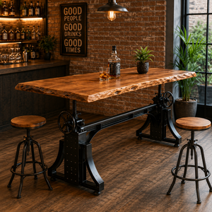 Industrial Adjustable Iron <b>Table</b> Base | Hand Crank <b>Dining</b> <b>Table</b> Leg | Heavy Duty Metal <b>dining</b> <b>table</b> Base - Product Image 3