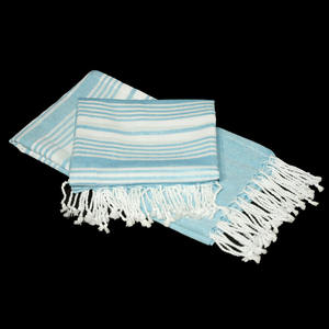 Fouta Serviette Rayée Doux 100% Coton Écologique Serviette de Luxe à Séchage Rapide avec Design de Logo Personnalisé pour la Plage Exportateur en Inde - Product Image 3