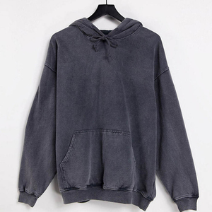 High Quality <b>Vintage</b> Oversized Acid Wash Hoodie Custom Logo Heavyweight Cotton Streetwear Distressed Mineral Wash <b>Sweatshirt</b> - Product Image 1