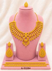 Golden Tassel Gold Plated <b>Choker</b> Necklace Set with Drop Earrings Bohemia Style Women's Alloy Zircon Jewelry Party A-53289 - Product Image 5