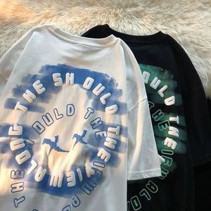 T-shirt Homme Oversize Imprimé Puff Manches Courtes Style Urbain Tendance Coton Respirant Été Décontracté Hip Hop Motif Graphique - Product Image 4