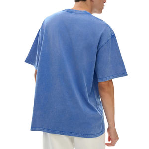 T-shirt personnalisé pour homme, coupe ample, couleur unie, manches courtes, col rond, jersey de coton, streetwear décontracté, coupe classique - Product Image 3
