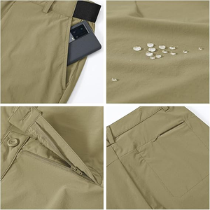Pantalon décontracté pour homme, couleur unie, respirant, léger, en polyester, avec fermeture à boutons, pour le golf - Product Image 6