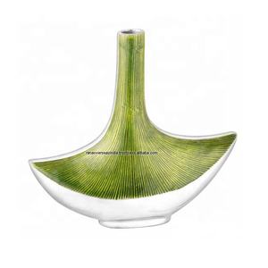 Gran oferta, jarrón de aluminio verde de Metal para oficina, restaurante, hogar, cama, mesa, centros de mesa - Product Image 1