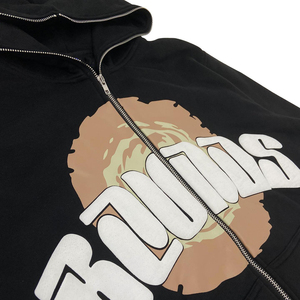 Sweat à capuche zippé Serenity pour homme, coupe classique, en coton French Terry, décontracté, automne, avec logo imprimé en relief sur le devant - Product Image 4
