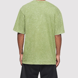Camiseta de Hombre Estilo Hip Hop, Lavada con Ácido, Talla Grande, Corte Regular, Ecológica y Transpirable - Product Image 5