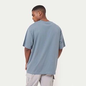 Nouveauté T-shirt à manches courtes pour homme, surdimensionné, 100% coton peigné, logo personnalisé imprimé en sérigraphie, meilleure qualité, confortable - Product Image 2