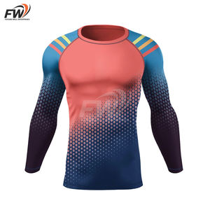 Rashguard de combat BJJ MMA Arts martiaux Menjiu Jitsu Rashguard personnalisé à manches courtes Rash Guard BJJ Jiu Jitsu Brésilien - Product Image 1