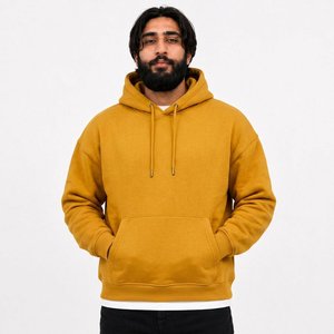 Sweat à capuche surdimensionné personnalisé pour homme, en polaire brossée épaisse brodée, pour l'hiver, marque privée, pour acheteurs américains - Product Image 4