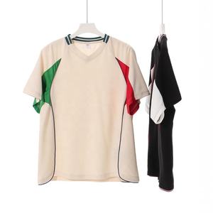 Haute qualité 200gsm 100% Polyester surdimensionné manches raglan contraste passepoil col en v T-Shirt Jogging Athleisure hauts actifs pour hommes - Product Image 5