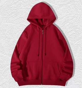 Sudadera con Capucha Personalizada con Logotipo, de Poliéster y Algodón, con Cierre, Color Sólido, para Otoño, Ropa de Trabajo Deportiva, Unisex, Corte Regular - Product Image 2