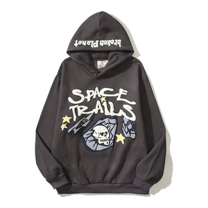 Vente en gros de sweats à capuche personnalisés avec impression 3D en relief, sweats à capuche surdimensionnés pour hommes, sweats à capuche unisexes avec logo imprimé en mousse, sweats à capuche épais - Product Image 1