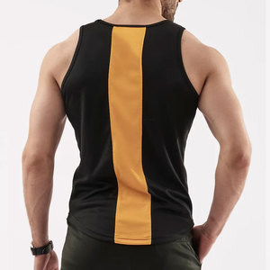 Débardeur de fitness pour homme, style urbain, avec empiècements au dos, en maille côtelée, pour tenue décontractée et extérieur, nouvelle collection - Product Image 5