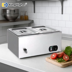 Kinghigher 1500W ชุดอุ่นอาหารหม้อคู่ไฟฟ้าเชิงพาณิชย์ชุดการแสดงฉนวนสำหรับโรงแรมร้านอาหารรวมถึง - Product Image 1