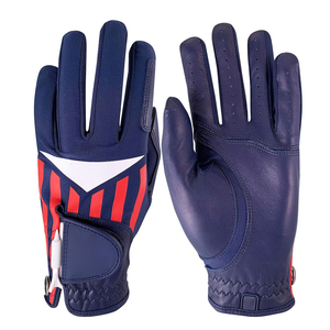 Gants de golf en cuir véritable, vente en gros, logo personnalisé, service OEM, dernier design, sangle de poignet réglable, antidérapants, pour le sport - Product Image 1