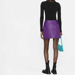 New Design Genuine Real Leather Women Skirts Studded Real Leather Skirts Breathable And Comfortable Real Leather Skirts - Product Image 2