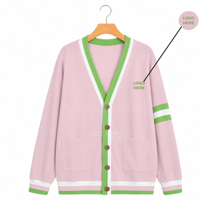 เสื้อคลุมคาร์ดิแกนอะคริลิกสำหรับฤดูหนาว Cosh International Sisterhood Sorority ดีไซน์ทันสมัย แขนจั๊มพ์ กระดุมแถวเดียว - Product Image 5