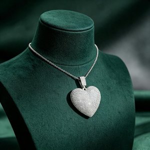 Collier avec pendentif personnalisé en lettres graffiti hip-hop, serti de pierres CZ, bijoux bling pour hommes - Product Image 3