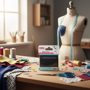 Fascia Elastica ILAN 40mm 1m Nera per Artigianato e Abbigliamento - Product Image 3