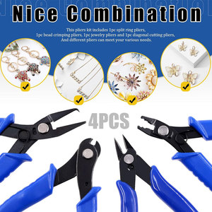 ชุดคีมเครื่องประดับ 4 ชิ้น ทำจากสแตนเลส สำหรับงานจีบ ตัด แยกวงแหวน เหมาะสำหรับทำเครื่องประดับ DIY และชุดซ่อมแซม - Product Image 3