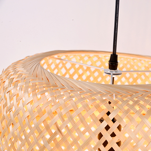 Wholesale Handcrafted Bamboo Lattice Pendant Lampshade Woven Ceiling <b>Light</b> Casting Decorative Patterns for Home Decor OEM ODM - Product Image 5