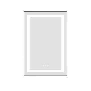 Specchio LED da Bagno 20 X 32 Pollici con Illuminazione Frontale e Posteriore, Montaggio a Parete, Cornice in Alluminio, Antiappannamento, Memoria 3 - Product Image 2