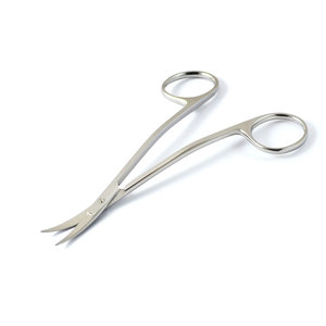 Ciseaux chirurgicaux dentaires professionnels La Grange courbés pour l'insertion de sutures et la coupe de tissus, en acier inoxydable - Product Image 1