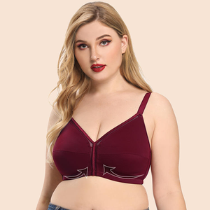 Sujetador push-up sin aros para mujer, copa tres cuartos, tirantes ajustables, espalda en U, adornado con pedrería, transpirable, de punto. - Product Image 4