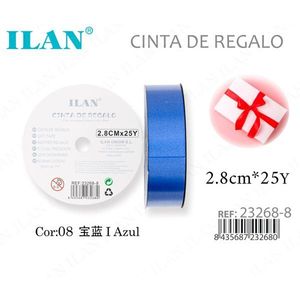 Nastro regalo Ilan 2,8 cm x 25 m blu per confezionare regali - Product Image 3