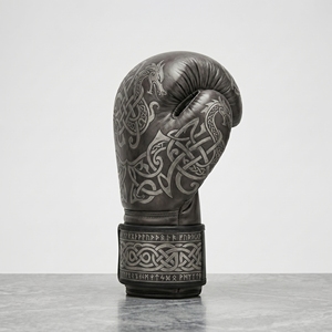 Gants de boxe en cuir avec motif de dragon en relief, lacets au poignet, imperméables, protection UV, utilisation en extérieur, entraînement, haute qualité, premium - Product Image 4