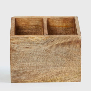 Porte-ustensiles en bois en gros organisateur de cuisine stockage pas cher prix porte-ustensiles en bois - Product Image 1