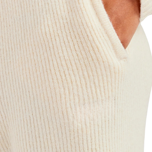 <b>Women's</b> Ribbed Knit Open Front Tracksuit Set <b>V</b> <b>Neck</b> Cardigan Top Straight Leg Trousers Elastic Drawstring Waist Two Piece Outfit - Product Image 6