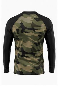 เสื้อเชิ้ตแขนยาวลายพรางสำหรับผู้ชาย พิมพ์ลายแบบซับลิเมชั่น แห้งเร็ว ผลิตจากโพลีเอสเตอร์ เหมาะสำหรับเล่นกีฬา ใส่ได้ทุกฤดู - Product Image 2