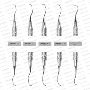 Kit d'hygiène dentaire, spatules pour soins bucco-dentaires, sonde exploratrice, outils de nettoyage des dents, instruments dentaires en acier inoxydable, Vaslcare - Product Image 2