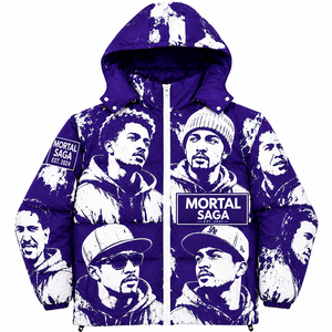 Chaqueta Acolchada con Capucha de Lona Estampada Personalizada, Chaqueta de Invierno con Cierre Frontal, Estilo Urbano, Cálida, con Cierre, OEM, ODM, Venta al Por Mayor - Product Image 1