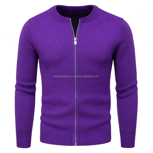 Cárdigan con Cuello Chal para Hombre al por Mayor, 100% Algodón, Cierre de Cremallera, Patrón de Camuflaje, Suéter de Punto Grueso, Ropa Abrigada para Otoño e Invierno - Product Image 3