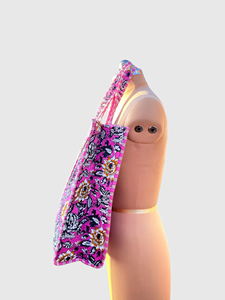Sac fourre-tout en coton à imprimé floral, style bohème, ouvert en dessus, sac de shopping d'été - Product Image 3