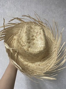 Sombrero de Paja Natural Vietnamita con Bordado a Mano, Rayas, Ala de 8cm, Cinta con Logotipo, Unisex, para Deportes, Fiestas, Viajes, Uso Casual - Product Image 6