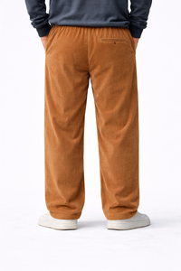 Pantalones Casuales de Pana Marrón para Hombre, Corte Holgado, Estilo Vintage, Pierna Ancha, Talla Grande, Impermeables, a la Moda - Product Image 3