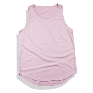 Camiseta sin mangas de punto blanca para hombre, cuello redondo, informal, lisa - Product Image 3