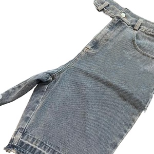 Pantalones Cortos de Mezclilla Desgastados de Cintura Alta para Hombre, Pierna Recta, Borde Deshilachado, Rotos, Casuales, de Verano, de Algodón - Product Image 6