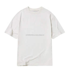 เสื้อยืดโอเวอร์ไซส์ผู้ชาย กลิ่นวานิลลา ผ้าฝ้าย 100% 190 GSM สไตล์สตรีทแวร์ พิมพ์ลายโลโก้ด้านหน้าและด้านหลัง ทรงหลวม ไหล่ตก - Product Image 5