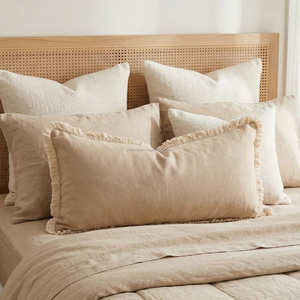 Housse de coussin lombaire décorative longue, vert olive, coussin de lit, style bohème, décoration de chambre à coucher moderne et organique, 30 × 80 cm - Product Image 3