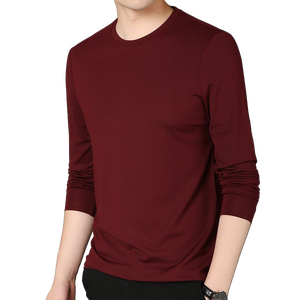 Camiseta de Manga Larga para Hombre, Fresca al Tacto, Transpirable y de Secado Rápido, Cuello Redondo, para Todas las Temporadas - Product Image 1