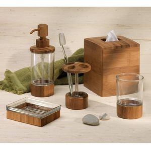 Ensemble de salle de bain en bois 4 pièces, porte-brosse à dents, porte-savon, plateau, écologique, minimaliste - Product Image 6