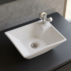 Lavabo de Cerámica Pequeño de Porcelana de Calidad de Exportación para Encimera, Lavamanos de Baño, Lavabo de Sobremesa - Product Image 6