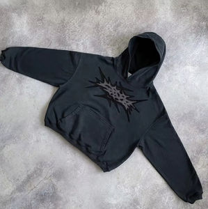 Conjunto de Sudadera con Capucha y Pantalones Oversize Vintage para Hombre, Lavado Ácido, de Alta Calidad, Dos Piezas, Venta al por Mayor - Product Image 4