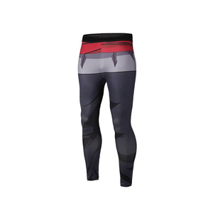 STAR SPEED Leggings de compression personnalisés pour hommes, imprimés par transfert thermique, longueur intégrale, taille élastique, coton, fibre de bambou, respirant, 180g - Product Image 1