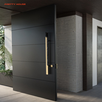 Portes d'entrée en aluminium à arche ronde importées pour la maison