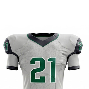Maillot de football américain personnalisé, uniforme d'équipe sportive, numéro graphique imprimé, tenue d'entraînement rétro, 100% polyester respirant et à séchage rapide - Product Image 5